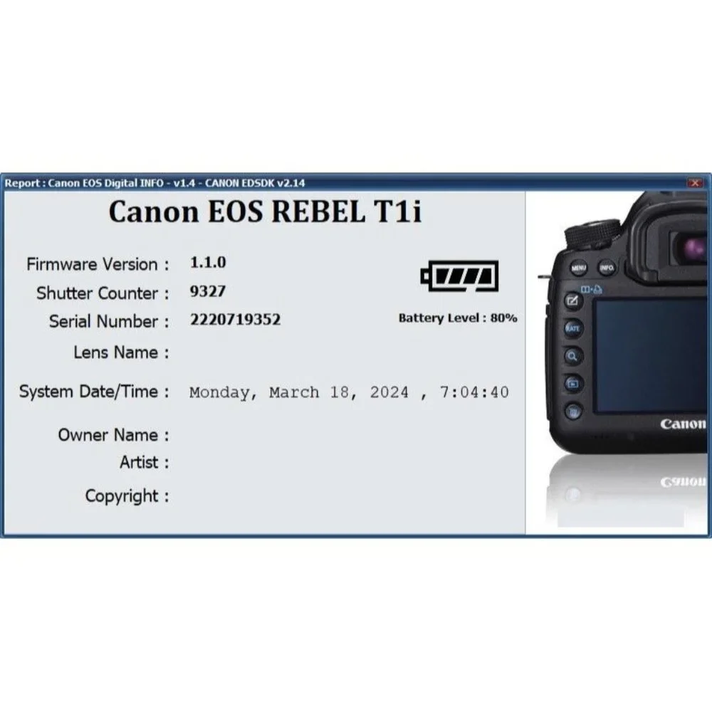 Canon Black DSLR Camera with Accessories